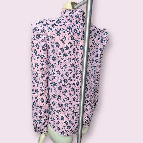 STOCKH LM Estrid Pink Navy Floral Blouse - Picture 4 of 6